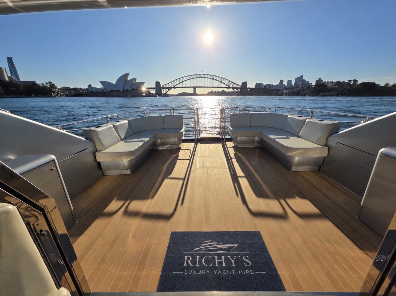 Open foredeck aboard Prestige
