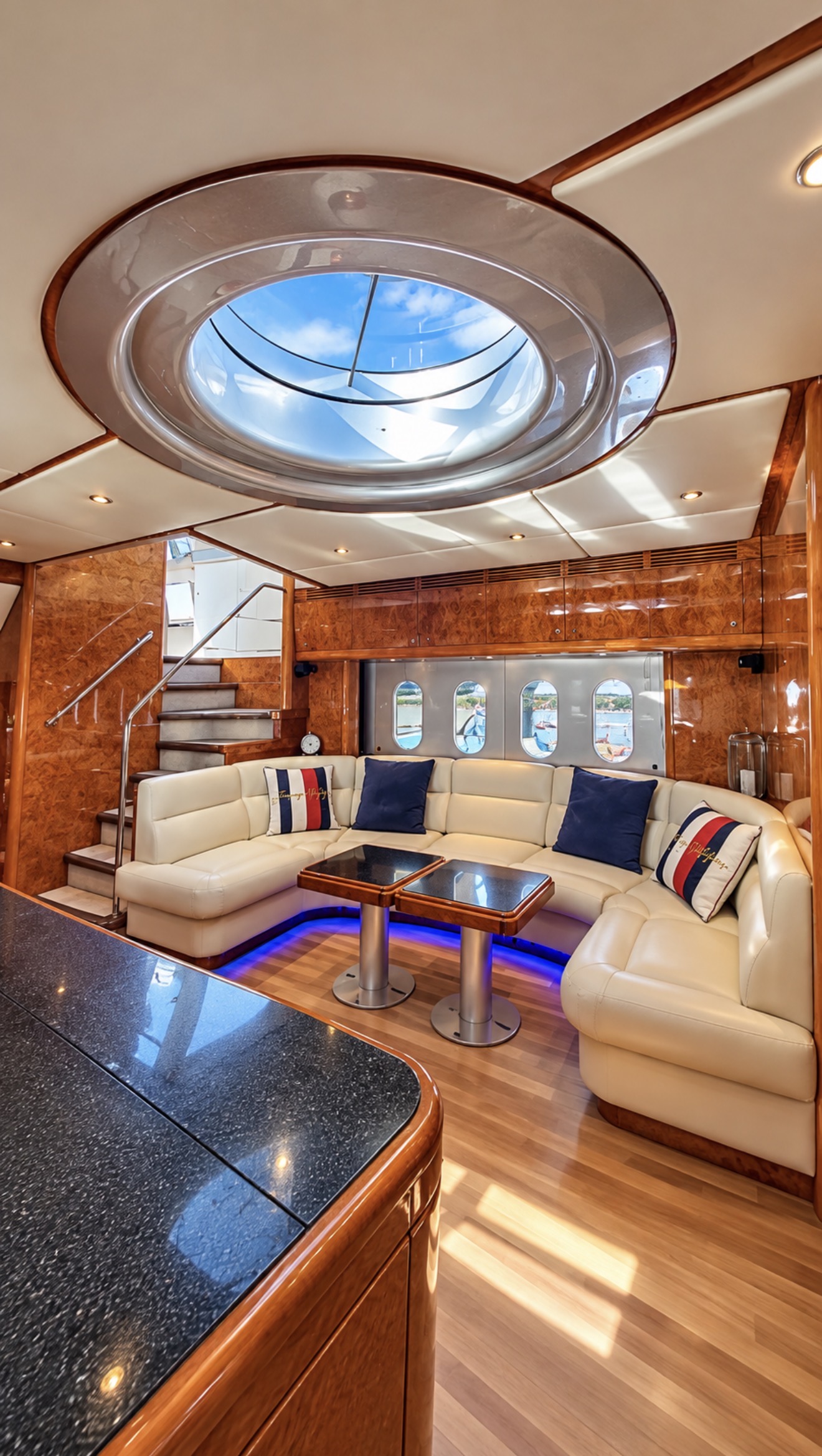 Luxury lounge aboard Prestige