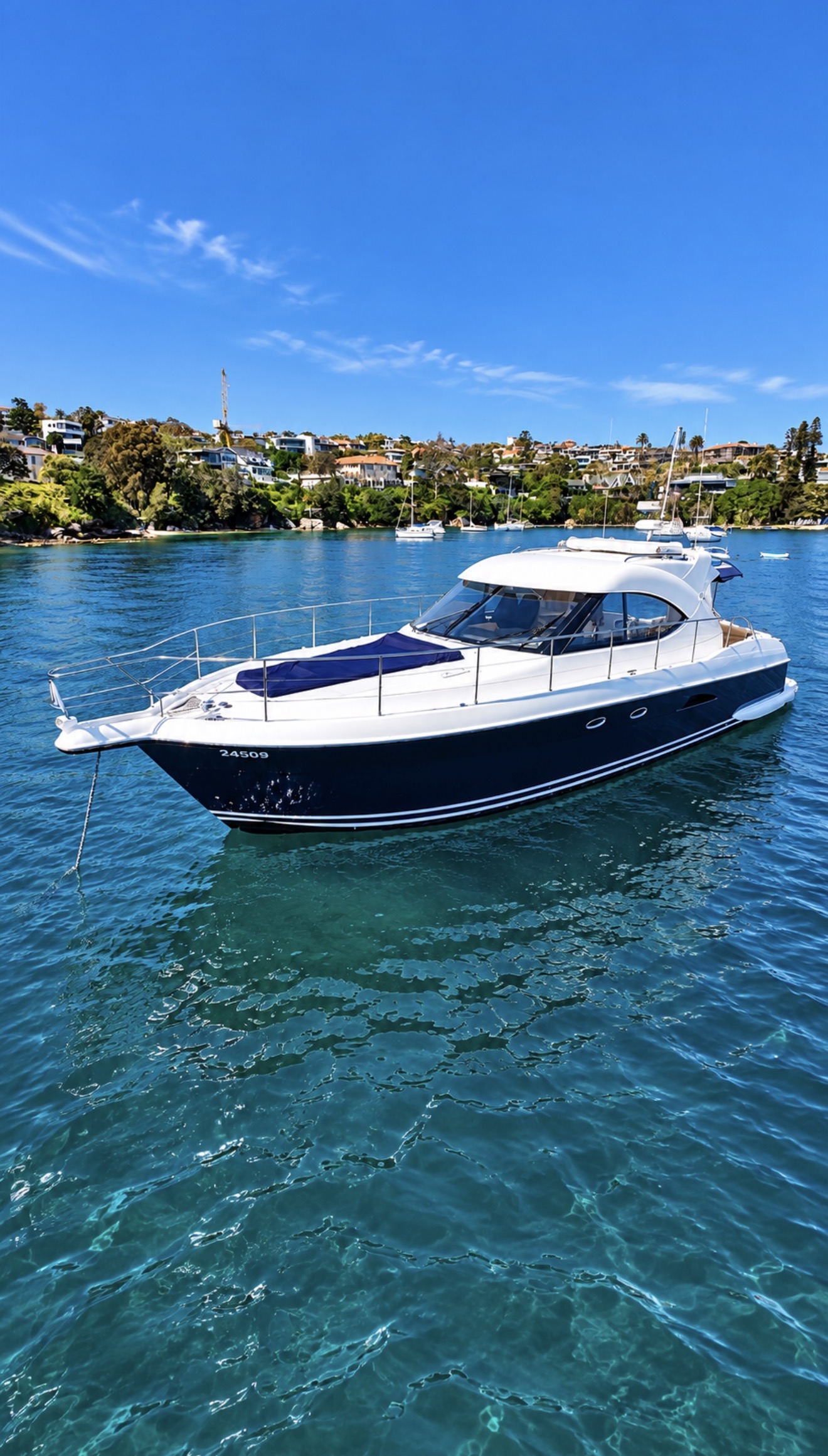 Side profile of Signature on the harbour